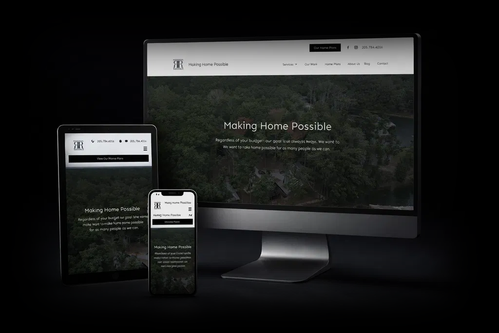 Making Home Possible website displayed on desktop monitor, tablet, and smartphone in dark mockup